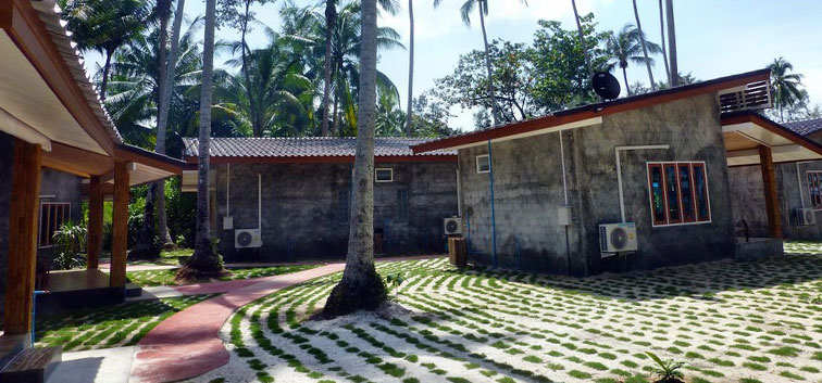 Coconut Garden Family bungalows footpath